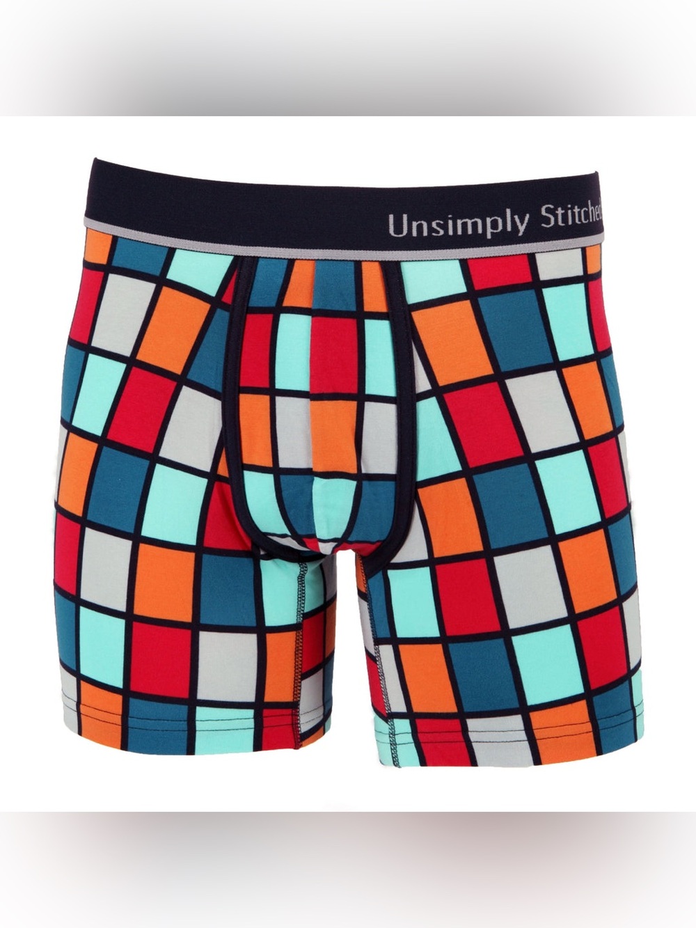 Unsimply Stitched Men’s Multicolor Checkered Boxer Briefs